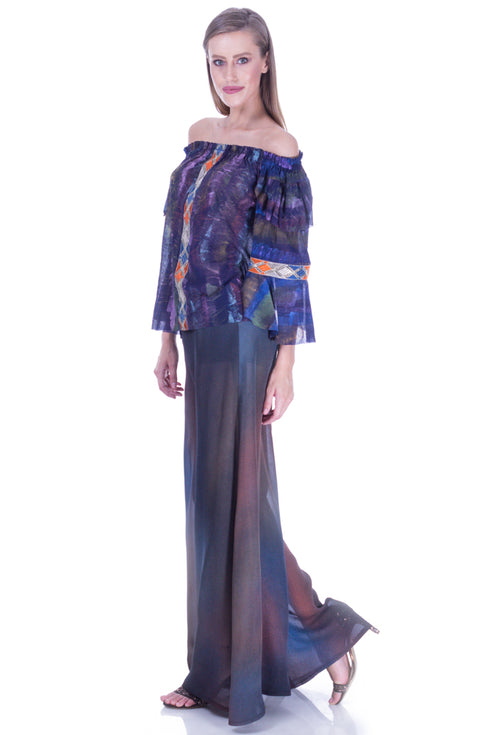 Bluza tul pictata manual I-143